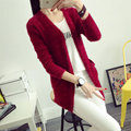 New 2015 Winter Fashion Women Long Sleeve Cardigan Casual Ladies Solid Mohair Sweater Poncho