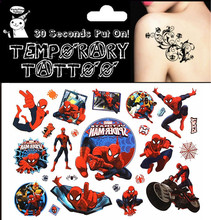 Amazing Spidey Child Temporary Flash Tattoo Body Art Sticker 17 10cm Waterproof Henna Tatoo EN71 Quality