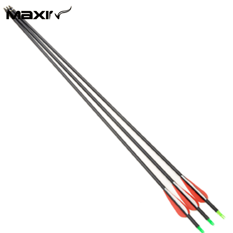 Bow Arrows 3pcs lot Arrow in Hunting 30 75cm Archery Carbon Arrows Suppliers Mixed Carbono Spine