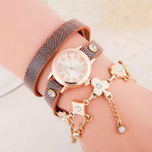 Fashion Bracelet Women Watch Poker Accessories Gold Chain Leather Dress Wristwatch Jewelry Quartz Watch Reloj Mujer