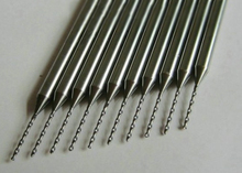 10 unids 3.175 X 0.8 * 9.5 MM acero de tungsteno de carburo Drill Bit Set PCB herramienta de grabado del carburo