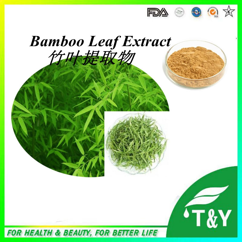 Pure Natural High Quality GMP Bamboo Leaf Extract Bamboo Leaves Flavonoids/ Lophatherum Herb Extract 800g/lot