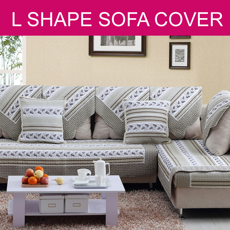 New cotton sofa cover non-slip idyllic high-end fashion leather sofa slipcover striped sofa towel European-Mediterranean