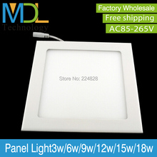Square LED Panel Lights SMD 2835 110-265V Voltage LED Lighting Recessed Installation 3W 4W 6W 9W 12W 15W 18W 20W 25W MDLPL-002
