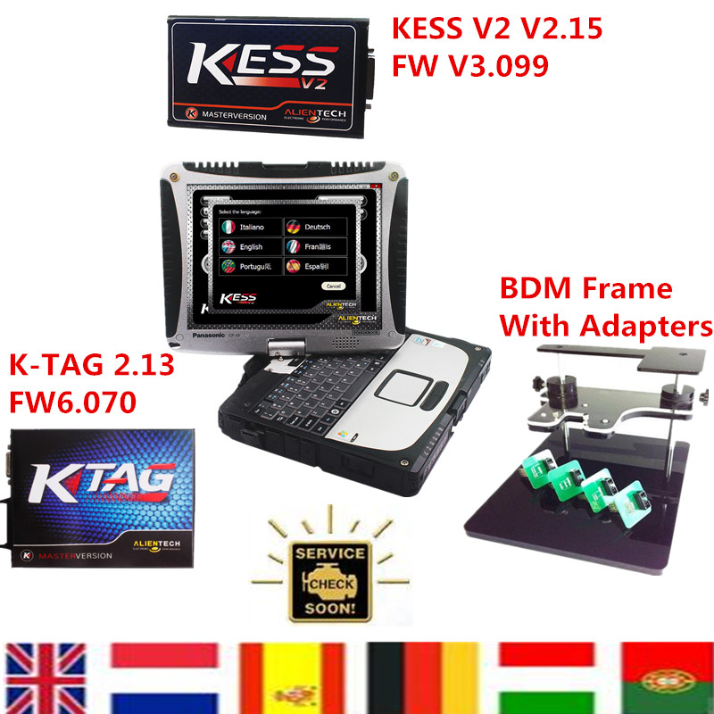 - KTAG V2.13 FW6.070 + KESS V2.21 FW4.036 + BDM        Toughbook CF19   