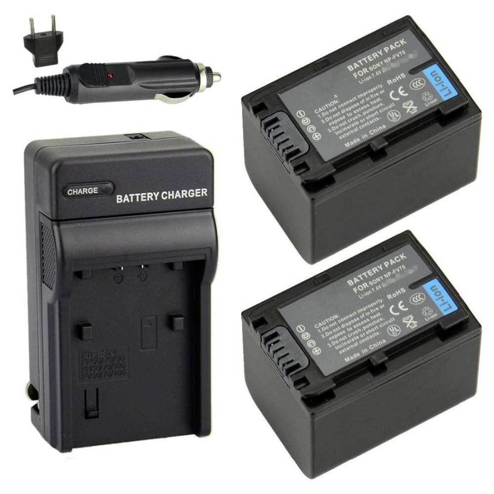 2x np fv70 fv70 batteries and charger for sony hdr cx105 2x np fv70 fv70 batteries and charger for sony hdr cx105