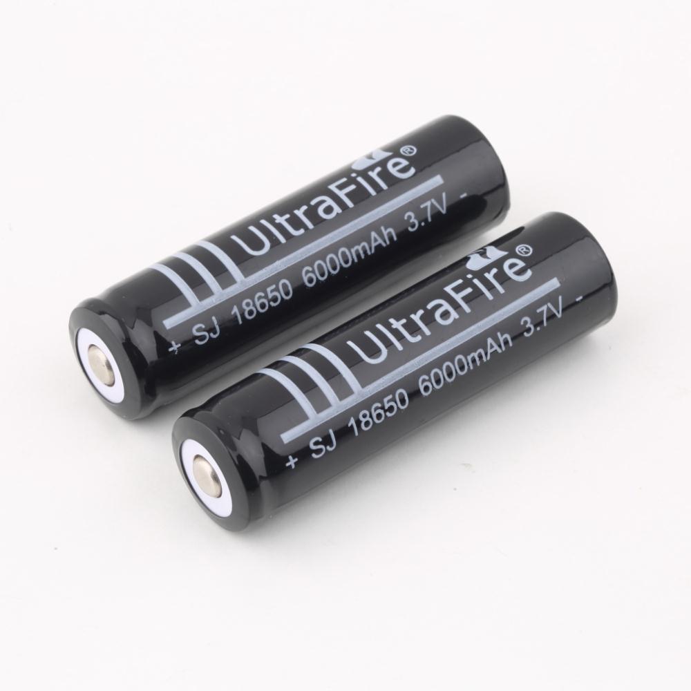 10X Pcs 3 7V 18650 battery 6000mAh Li ion Rechargeable Battery for Flashlight Hot New 3