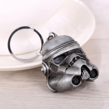 HOT Movie Star Wars Keychains Storm Troops 3D White and Silver Pendants Key chains Key Rings Men Accessories