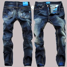 New Denim Jeans Mens Famous Brand Ripped Jeans For Men Biker Jeans High Quality Cotton Designer Trousers For Man Size 38 40