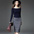 Autumn Winter Women s Knitted Pullover Sweater Suits with Hips Wrapped Skirts Leisure Tops OL Style