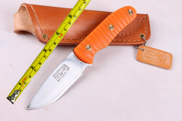 2015 Small Straight Knife Leather sheath 440C Steel Blade Camping knife Tactical Knife Fix Blade Knives