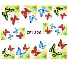 Spring butterfly Art Nail Sticker Decal Gel Beauty makeup happy dancing party Butterflies And Flower dance