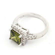 Fashion High Quality Fine Jewelry Aqua Green 925 Sterling Silver Topaz Women/Lady’s Dramatic Ring HS0015R