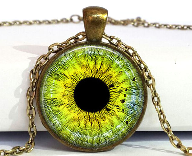 Eye Pendant Necklace,Third Eye Jewelry, Evil Eye Charm, Eyeball Pendant