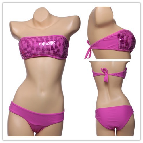 New-2014-Sexy-Bathing-Suits-Padded-Sequined-Swimsuit-Strapless-Bikini-Swimwear-Women-Bikini-Set-Top-and (2)