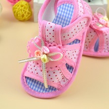 Baby Girls Boys Summer Cloth Sandals Toddler Soft Open Toe Satin Slippers Shoes