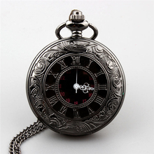 The new color guns necklace antique pocket watch men and women classic high grade black large