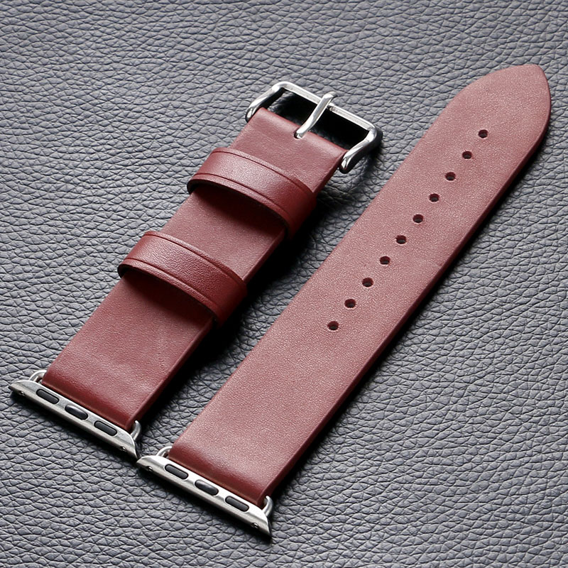 38mm 42mm Leather font b Apple b font font b Watch b font Strap Red High