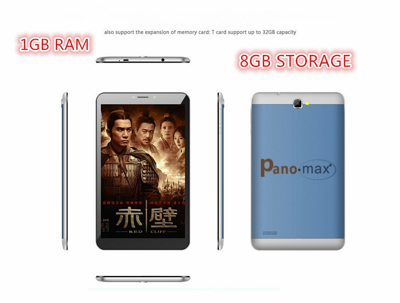 8 inch Quadcore IPS Phablet with MTK MT8382 Built in 3G GPS Bluetooth FM 1GB RAM