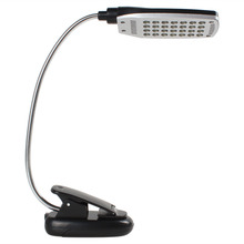 Flexible USB Battery Power Clip on LED Table Desk Lamp 28 LED Bedside Book Reading Lamp