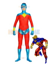 Captain Mar-Vell Costume halloween cosplay party fullbody Captain Superhero costume show zentai suit hot sale