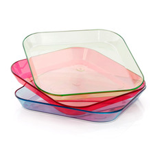 New Plastic Dinner Plates Clear Green Blue Red Snacks Plate Home font b Kitchen b font