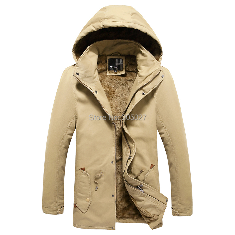 2015 High Quality New Long Winter Jackets Men Wool Hood Winter Coats Men Long Trench Outwear