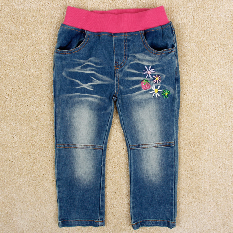 Nova kids wear girls' spring autumn long casual jeans children clothes for baby girls jeans 100% cotton jeans for kids G5103