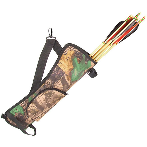 Brand New New Arrival Camo Archery Hunting Bow ARROW BACK SIDE QUIVER Holder Bag w Zipper