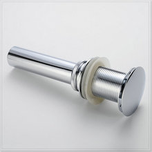 Chromed Polished Copper Wash Basin Drainer Pop Up Drain Bathroom Accessories vasos for jillkets