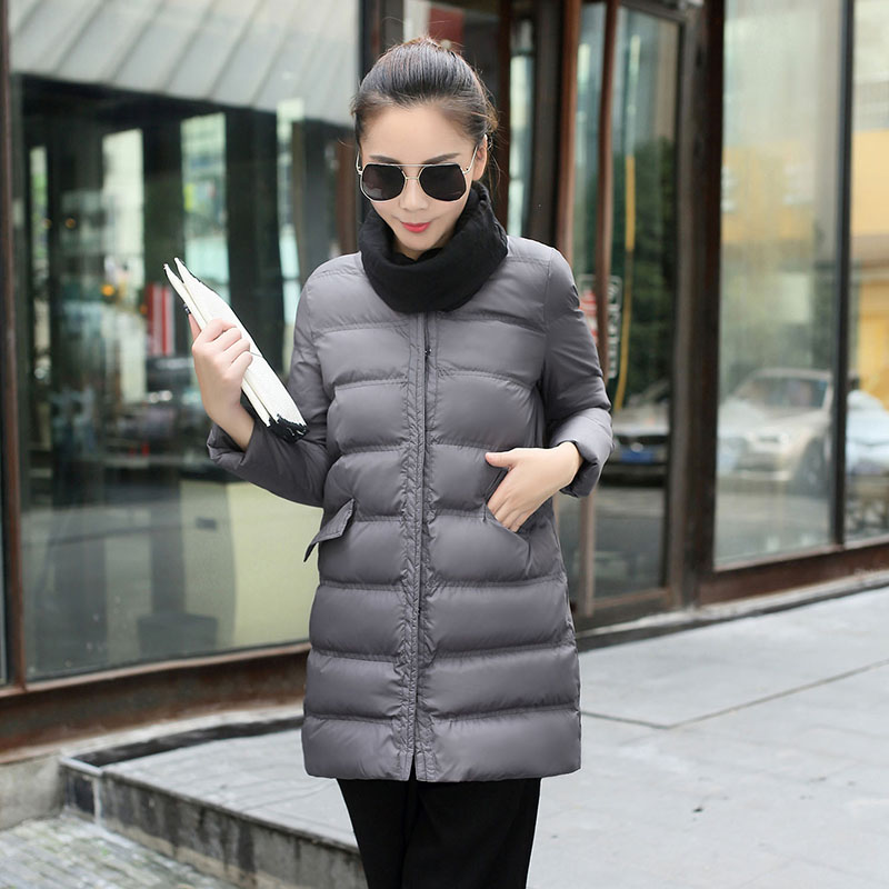 2015 autumn and winter cotton-padded jacket slim down cotton-padded jacket medium-long thickening wadded jacket outerwear female
