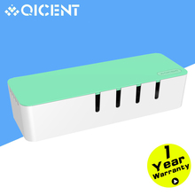 QICENT BA-M1-GR Power strip Cord / Charger Line / USB Network HUB Cable Management Box Cable Organizer Tool Storage Box – Green