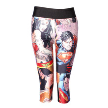 High Waist capris adventure time black milk calzas deportivas mujer fitness gym 3d print super hero sport women leggings pants