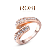 1PCS Free Shipping! Genuine Austrian Crystal Fashion Ring Rose Gold Plated Rings Jewelry for Women