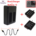 GoPro Hero 5 Battery 2PCS 1220mAh GoPro 5 Battery USB Dual Battery Charger For GoPro Hero5