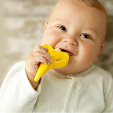 banana baby teether high quality baby massager silicone toothbrush baby training tooth brush teething ring environmentally safe