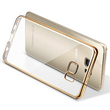 Luxury Ultra Slim Soft Plating Protective Back Cover for Samsung Galaxy S7 / S7 edge Clear Case Silicon Mobile Phone Accessories