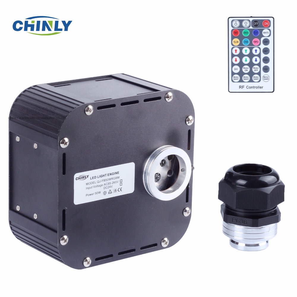 Description Picture 5 of itemTwinkle Fiber Optic Light Source 50W Supported DMX512 Control Fiber Optic Engine Device with DMX Plug and RF Remote Controller