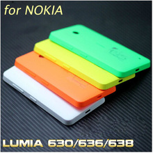 1pcs Original Battery Back Housing Plastics PC Case Cover For Nokia Lumia 630 Mobile Phone Bags Pouch Cover & Key Buttons NK022