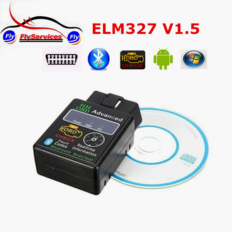 2015  ++ 25K80  HH OBD ELM327 Bluetooth V1.5 OBDII    327 OBD2   ELM 327   android- 