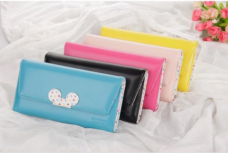 Mickey QQ Mouse New Purse Women Long Section Wallet Korea Style Lovely Original Purse Wallet-in ...