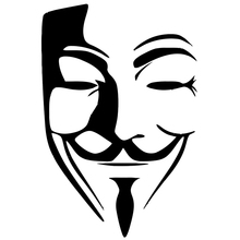 Hot Sale Anonymous Mask Sexy Man Sticker Car Window Truck Bumper Auto SUV Door Laptop Kayak Art Wall Etc Vinyl Decal 8 Colors