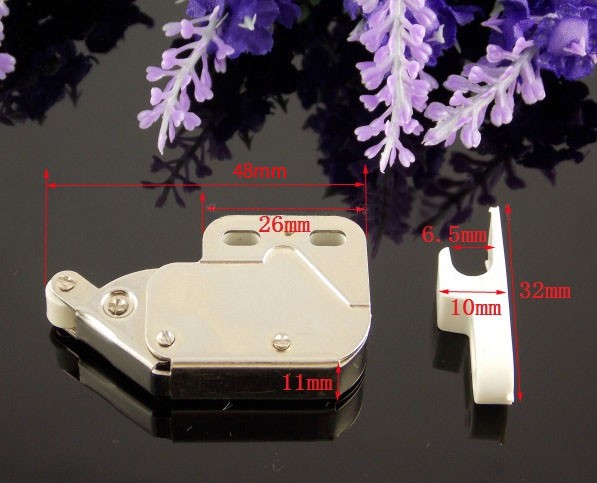 Description Picture 2 of itemDoor lock door touch latch,rebound chassis cabinet locker hasp and staple Trunk lock Hook type rebound switcher