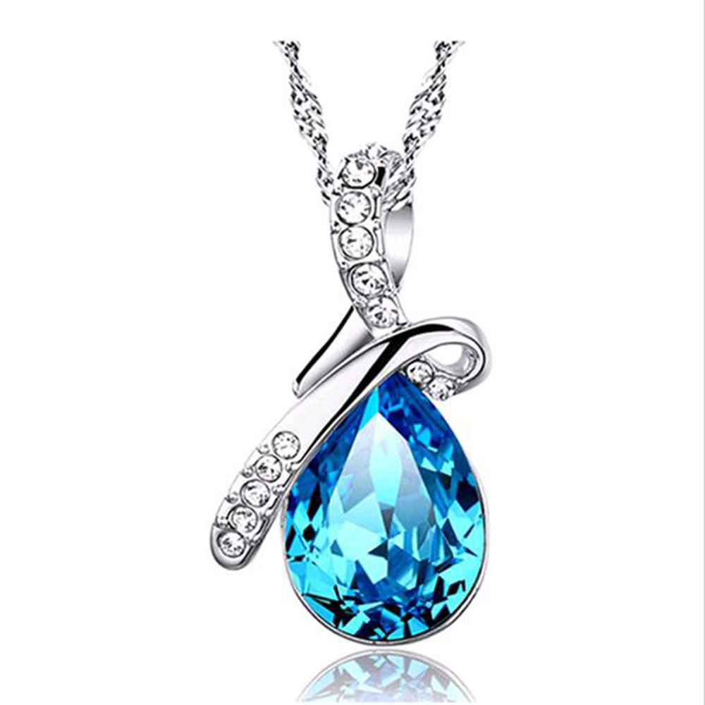 Turquoise Crystal Necklaces Pendants And Jewerly 2016 Necklace Women Cheap Fashion ebay Jewelry ...