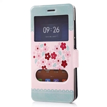 New 2015 Amazing Funny Flower Tribe Owl Pattern Window PU Leather Flip Case Cover For Xiaomi