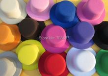 Free Shipping 5.2″(13cm) 12 Color Mini Top Fascinator Hats Children Party hats,DIY Hair Hairpins 10pieces/lot