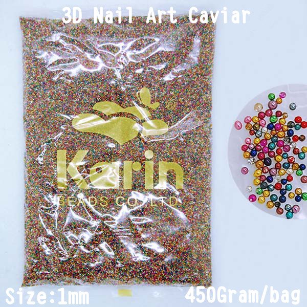 Free Shipping+450 Gram Caviar Nail Art Beads Tiny Circle Balls Decoration 3D Nail Art Caviar Nail Art
