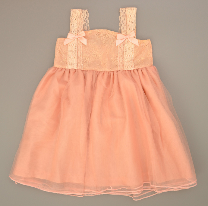 2015 Toddler girl dress summer style Wholesale Baby girl dress orange high quality kid clothes Bowknot fantasia infantil nina