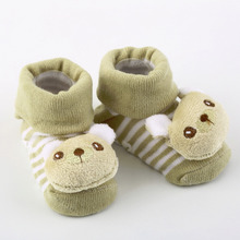 1 pair Cartoon Baby Anti slip Socks Newborn Unisex Slipper Shoes Boots 0 6 Month Wholesale