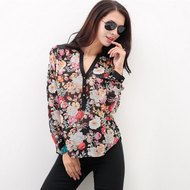 2015 Autumn Style Blusas Feminina Women Blouses Re...